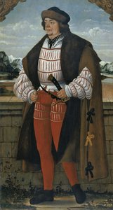 El bufón de la corte conocido como Caballero Christoph de Hans Wertinger von
