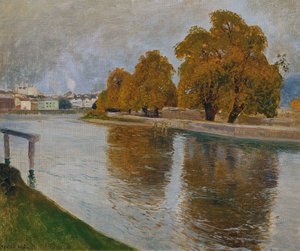 El Salzach cerca de Hallein de Hans Wilt