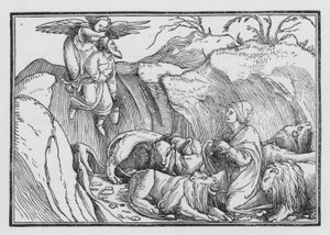 Daniel en el foso de los leones, Bel y el Dragón I, 36 de Hans after Holbein the Younger