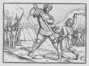 David mata a Goliat, 1 Samuel XVII, 49