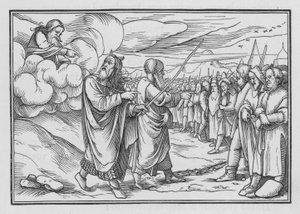 Dios ordena a Moisés contar al pueblo, Números I, 19 de Hans after Holbein the Younger