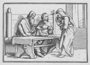 Ana en su dolor ora por un hijo, 1 Samuel I, 10 de Hans after Holbein the Younger
