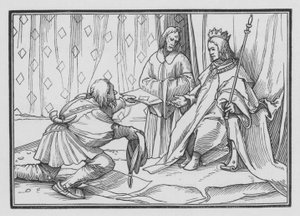 Hiram envía felicitaciones a Salomón, 1 Reyes V, 1 de Hans after Holbein the Younger