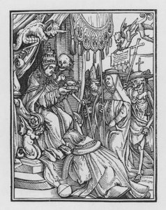 La danza de la muerte: El Papa de Hans after Holbein the Younger