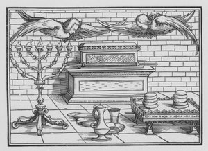 El arca, el propiciatorio, los querubines, la mesa y el candelabro, Éxodo XXV, 21, 22