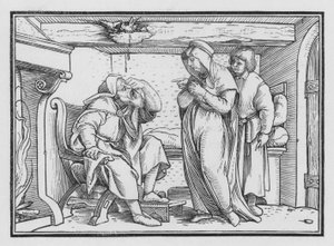 Tobías se queda ciego, Tobit II, 10 de Hans after Holbein the Younger