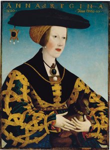Retrato de la reina Ana de Hungría de Hans or Johan Maler