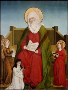 Santa Mónica con las Santas Perpetua y Basílica y la abadesa Magdalena Weinschenk de Hans und Jakob Strüb