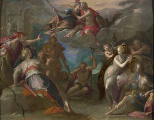 El asombro de los dioses () de Hans von Aachen