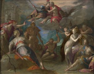 El asombro de los dioses, 1590s de Hans von Aachen