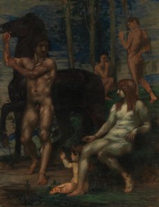 Mozo de caballos y ninfa de Hans von Marées