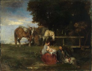 Descanso al borde del bosque de Hans von Marées