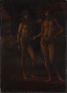 Jóvenes en un paisaje («Dos jóvenes») de Hans von Marées