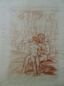 Estudio de composición para la "Edad de Oro" de Hans von Marées