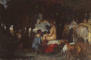 El Baño de Diana, un estudio para El Reposo de Diana, 1863
