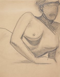 Modelo femenino reclinada de Harald Giersing