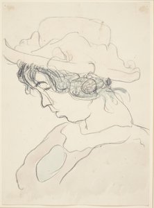 Niña con sombrero rosa, hermana del artista Anna de Harald Giersing