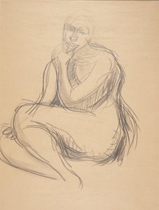 Modelo femenina sentada