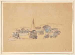 Vista hacia la iglesia de Svanninge de Harald Giersing