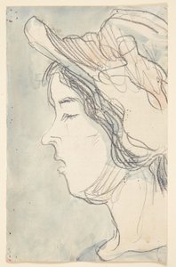 Joven con sombrero, perfil izquierdo de Harald Giersing
