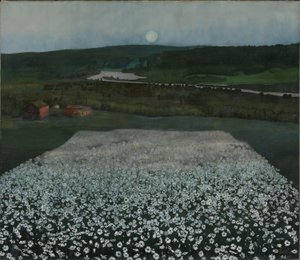 Pradera de flores en el norte de Harald Oscar Sohlberg
