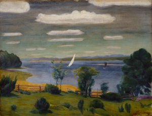 Día de verano en Viksfjorden, Larvik de Harald Oscar Sohlberg