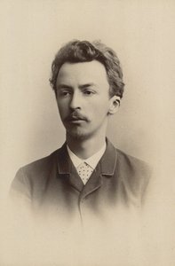 Retrato de Vilhelm Hammershøi 1864-1916, 1889 de Harald Riise