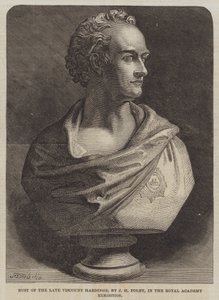 Busto del difunto vizconde Hardinge, por J H Foley