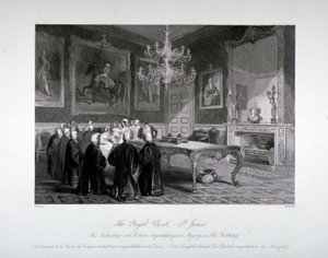 Vista interior del Closet Real en el Palacio de St James, Westminster, Londres de Harden Sidney Melville