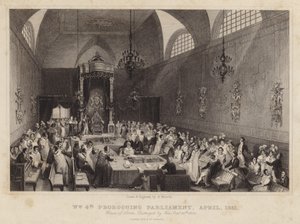 El rey Guillermo IV prorrogando el parlamento, abril 1831