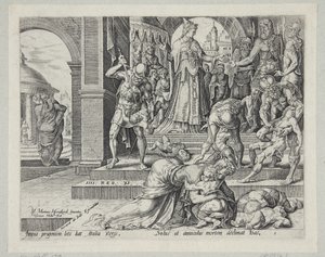 Atalía destruyendo la progenie real de Harmen Jansz. Muller