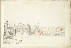Vista de los edificios en Hofvijver, La Haya