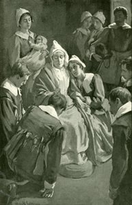 Cristiana bendiciendo a sus hijos