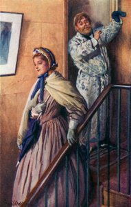 Ilustración para Buenas esposas de Louisa M. Alcott de Harold Copping