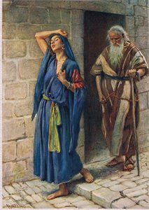 La esposa de Jeroboam, ilustración de 