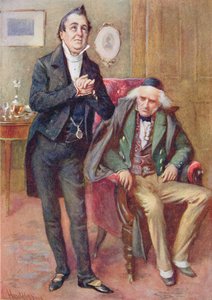 Mr Pecksniff y el viejo Martin Chuzzlewit, ilustración para 