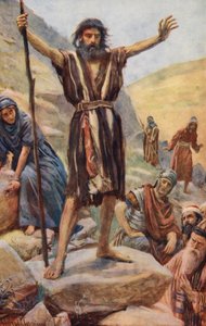 Nuevo Testamento: Juan Bautista (litografía en color) de Harold Copping