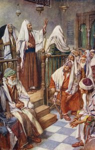 Nuevo Testamento: San Pablo predicando (litografía en color) de Harold Copping
