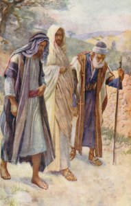 Nuevo Testamento: El camino de Emaús (litografía en color)