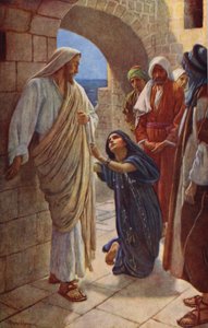 Nuevo Testamento: La mujer de Canaán (litografía en color)