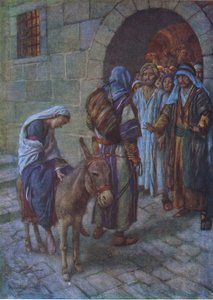 No hay lugar en la posada, ilustración de Harold Copping Pictures: The Crown Series, c.1920s de Harold Copping
