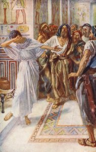 Antiguo Testamento: José dado a conocer a sus hermanos (litografía en color)