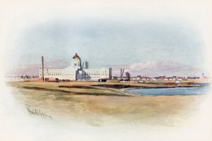 Regina, Saskatchewan, la nueva Casa del Parlamento en construcción de Harold Copping