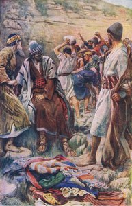 La muerte de Esteban, ilustración de Harold Copping Pictures: The Crown Series, c.1920s de Harold Copping