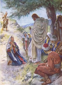 La fe de Marta, ilustración de Pictures That Teach The Crown Series, 1920 de Harold Copping