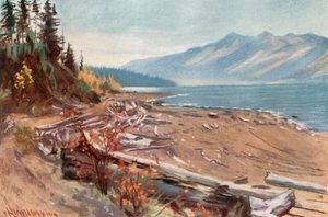 Vista desde la orilla del lago Kootenay de Harold Copping