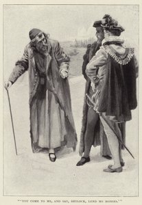 Vienes a mí y dices, Shylock, préstame dinero de Harold Copping