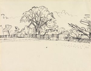 Paisaje con valla de Harold Gilman
