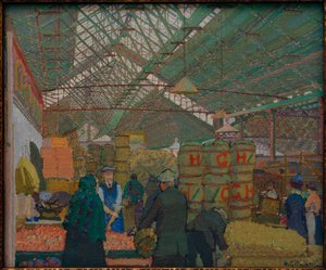 Mercado en Leeds de Harold Gilman