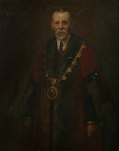 Alderman A. K. Barnett, c.1914 (óleo sobre lienzo) de Harold Harvey